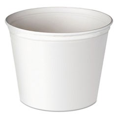 Double Wrapped Paper Bucket, Unwaxed, White, 83oz, 100/Carton