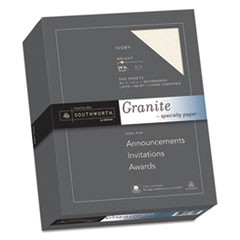 Granite Specialty Paper, 24 lb Bond Weight, 8.5 x 11, Ivory, 500/Ream