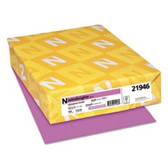 Color Paper, 24 lb Bond Weight, 8.5 x 11, Outrageous Orchid, 500/Ream