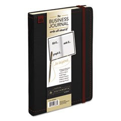 Business Journal, Narrow/Quad Rule, Black Cover, 8.25 x 5.13, 240 Sheets