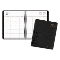 Contemporary Monthly Planner, 6 7/8 x 8 3/4, Graphite Cover, 2017