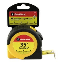 ExtraMark Tape Measure, 1" x 35 ft, Steel, Yellow/Black