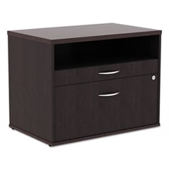 Alera Open Office Series Low File Cabient Credenza, 29.5w x 19.13d x 22.88h, Espresso