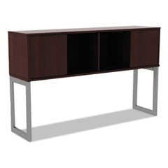 Alera Open Office Desk Series Hutch, 59w x 15d x 36.38h, Mahogany