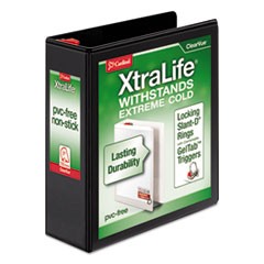 XtraLife ClearVue Non-Stick Locking Slant-D Ring Binder, 3 Rings, 3