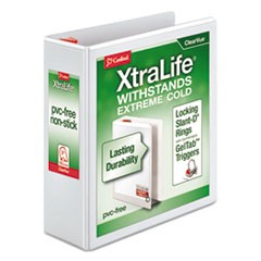 XtraLife ClearVue Non-Stick Locking Slant-D Ring Binder, 3 Rings, 3