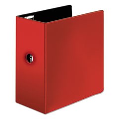 Easy Open Locking Slant-D Ring Binder, 5", Red