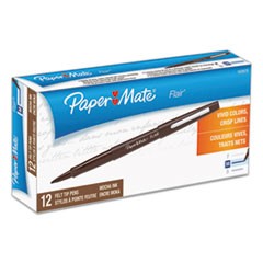 Point Guard Flair Bullet Point Stick Pen, Mocha Ink, 1.4mm