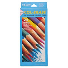 Col-Erase Pencil with Eraser, 0.7 mm, 2B (#1), Assorted Lead/Barrel Colors, 24/Pack