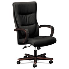 VL844 Leather High-Back Chair, Supports Up to 250 lb, 18.5