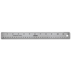 Stainless Steel Ruler w/Cork Back and Hanging Hole, 12