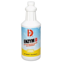 Enzym D Digester Liquid Deodorant, Lemon, 32 oz Bottle, 12/Carton