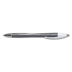 Atlantis Exact Ballpoint Pen, Retractable, Fine 0.7 mm, Black Ink, Black Barrel, Dozen