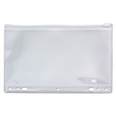 Zip-All Ring Binder Pocket, 6 x 9.5, Clear