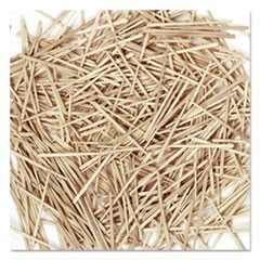 Flat Wood Toothpicks, Natural, 2,500/Pack