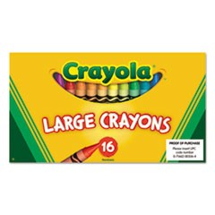 Large Crayons, Lift Lid Box, 16 Colors/Box