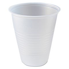 RK Ribbed Cold Drink Cups, 7 oz, Clear, 100 Bag, 25 Bags/Carton