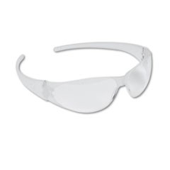Checkmate Wraparound Safety Glasses, CLR Polycarb Frame, Uncoated CLR Lens, 12/Box