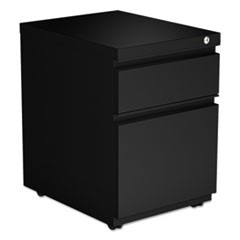 Two-Drawer Metal Pedestal Box File with Full-Length Pull, 14.96w x 19.29d x 21.65h, Black