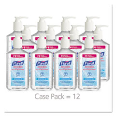 Advanced Hand Sanitizer Refreshing Gel, 12 oz Pump Bottle, Clean Scent, 12/Carton