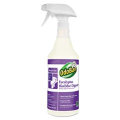 BioOdor Digester, Eucalyptus Scent, 32 oz Spray Bottle, 12/Carton