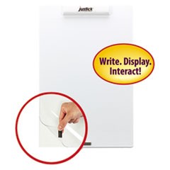 Justick Frameless Electro-Surface Dry-Erase Board w/Clear Overlay, 16" x 24", WE