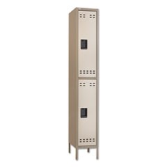 Double-Tier Locker, 12w x 18d x 78h, Two-Tone Tan