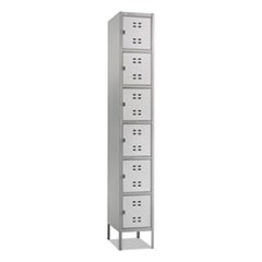 Box Locker, 12w x 18d x 78h, Two-Tone Gray