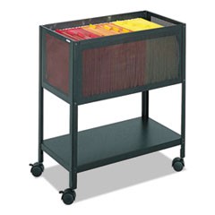 Steel Mesh Open Top Tub File, 13.5w x 24.25d x 27.5h, Black