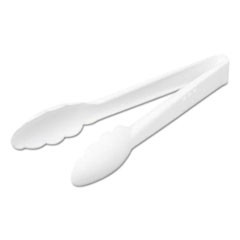 Tongs, Plastic, White, 9