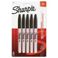 MARKER,SHARPIE,FN,BK,5/PK