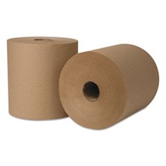 Boardwalk Green Xtra Roll Towels, 1-Ply, 8" x 800 ft, Natural, 6 Rolls/Carton, 55 Cartons/Pallet