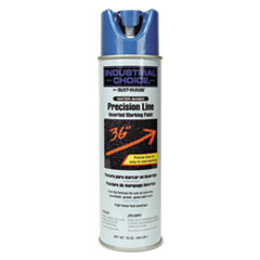 Industrial Choice M1600/M1800 System Precision-Line Inverted Marking Paint, Flat/Matte Caution Blue, 17 oz Aerosol Can