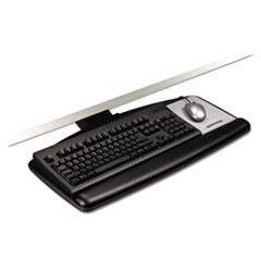 Knob Adjust Keyboard Tray With Standard Platform, 25.2w x 12d, Black