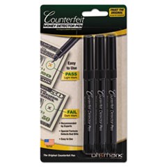 Smart Money Counterfeit Bill Detector Pen for Use w/U.S. Currency, 3/Pack