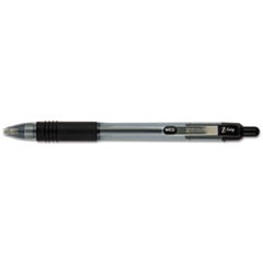 Z-Grip Ballpoint Pen, Retractable, Medium 1 mm, Black Ink, Clear/Black Barrel, 12/Pack