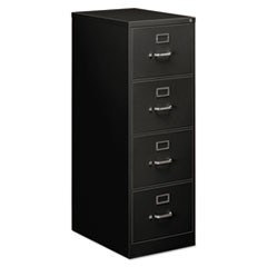 Four-Drawer Economy Vertical File Cabinet, Legal, 18.25w x 25d x 52h, Black