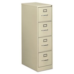 Four-Drawer Economy Vertical File Cabinet, Letter, 15w x 25d x 52h, Putty