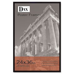 Flat Face Wood Poster Frame, Clear Plastic Window, 24 x 36, Black Border