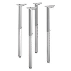 Build Adjustable Post Legs, 22" to 34" High, Platinum, 4/Pack