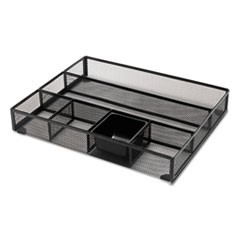 Metal Mesh Drawer Organizer, 15 x 11 7/8 x 2 1/2, Black