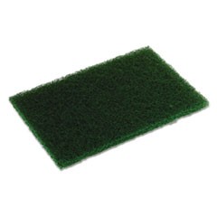 Heavy-Duty Scouring Pad, 6 x 9, Dark Green, 10/Pack, 6 Packs/Box