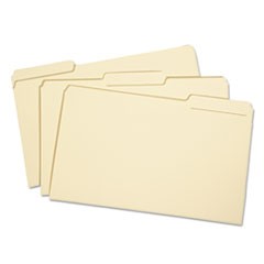 7530002822508 SKILCRAFT Manila File Folder, 1/3-Cut Tabs: Assorted, Legal Size, 0.75" Expansion, Manila, 100/Box