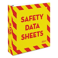 Heavy-Duty Preprinted Safety Data Sheet Binder, 3 Rings, 2