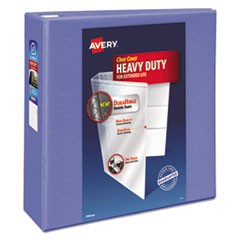 Heavy-Duty View Binder with DuraHinge and Locking One Touch EZD Rings, 3 Rings, 4