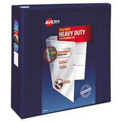 Heavy-Duty View Binder with DuraHinge and Locking One Touch EZD Rings, 3 Rings, 4