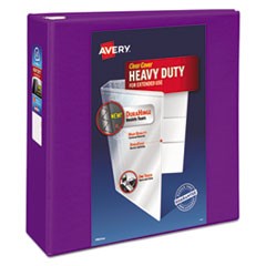 Heavy-Duty View Binder with DuraHinge and Locking One Touch EZD Rings, 3 Rings, 4