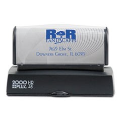 HD Custom Stamp, Pre-Inked, Black/Blue/Green/Gold/Orange/Red/Violet, 3 3/16 x 1