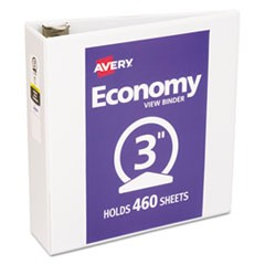 Economy View Binder with Round Rings , 3 Rings, 3