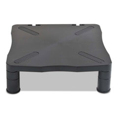 Monitor Stand, 13.25" x 13.5" x 2" to 4", Black, Supports 60 lbs